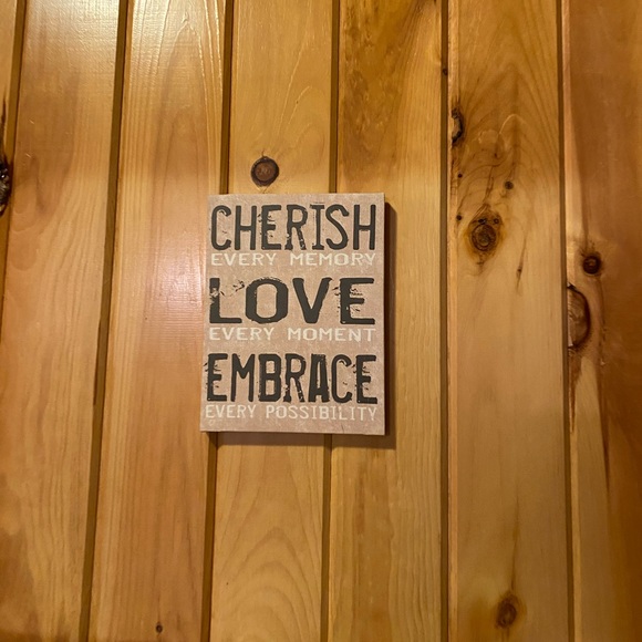 Tan/Brown Home Decor Sign with Inspirational Quote - Picture 3 of 3